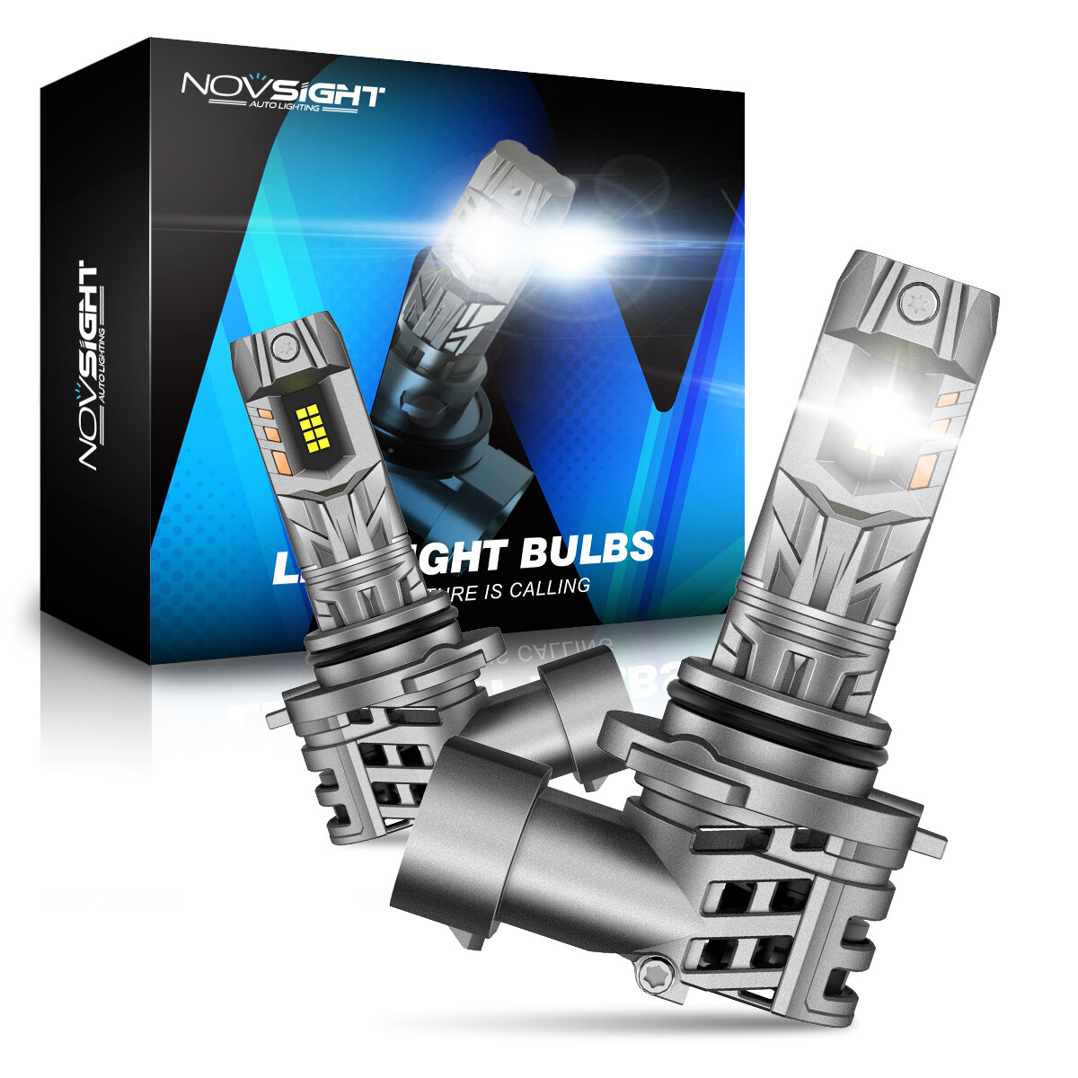 NOVSIGHT H7 H11 9005 9006 LED Headlight Bulbs Kit H/Low Beam 20000LM 500% Bright