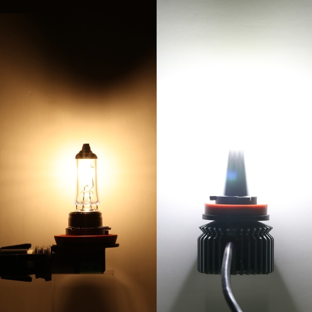 8-Sides LED Headlight Bulbs Conversion Kit 9005 H11 High Low Beam White 6500K