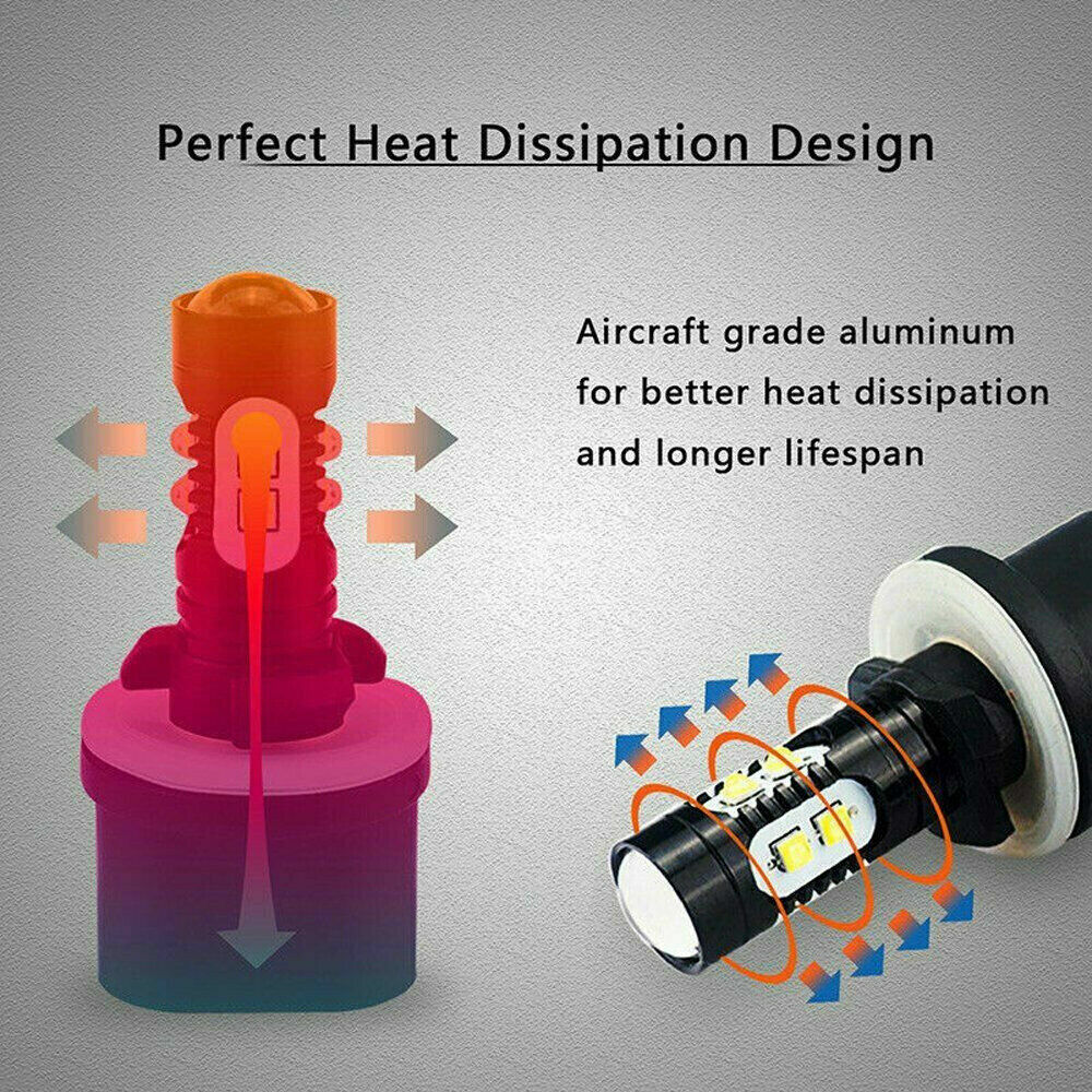 2x Pair 880 899 LED Headlight Bulbs Kit Fog Driving Light Bulb 6000K Super White