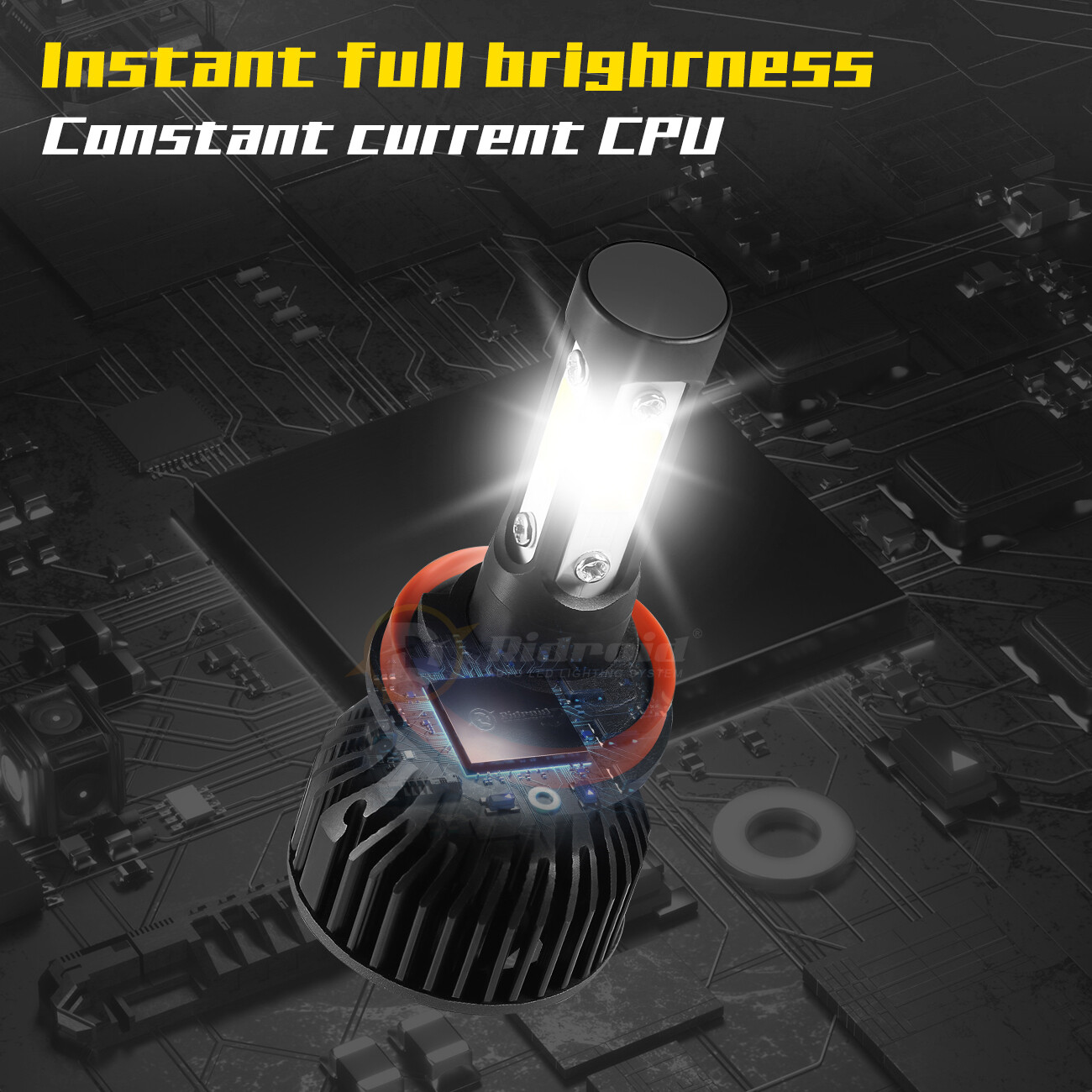 4 Side H11 Fog Light H8 H9 LED Headlight High Low Beam Bulbs 6000K White Canbus