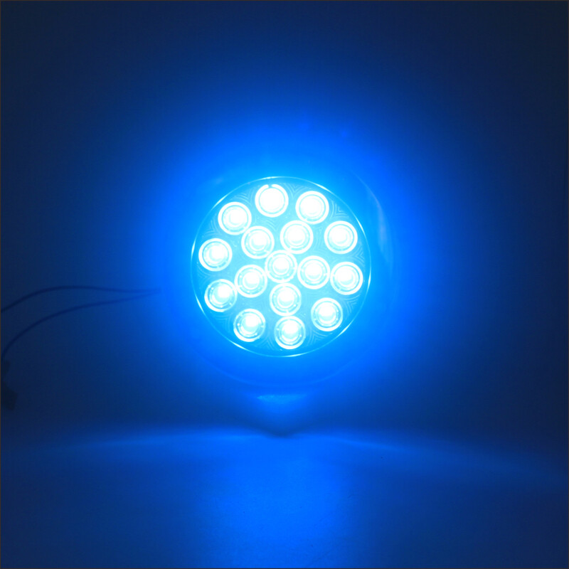 4″ Blue Round LED Truck Trailer Stop Turn Tail Brake Lights Waterproof 16LED