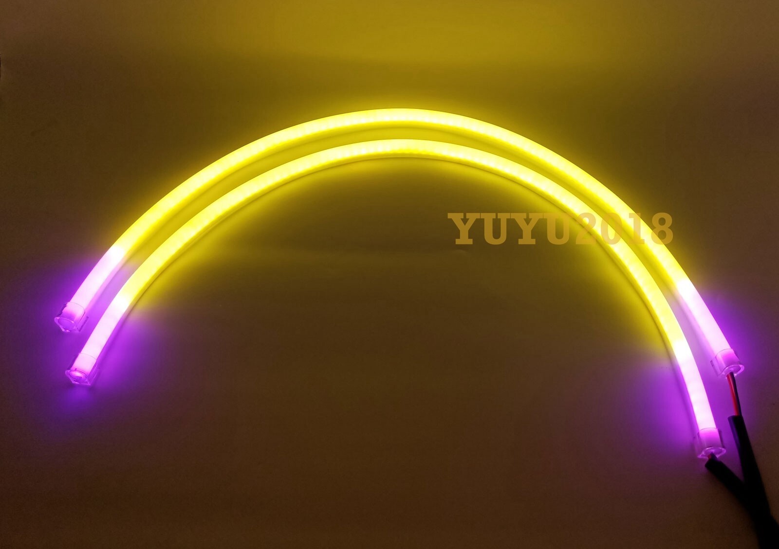 2*60cm LED strip Flow series Chasing RGB for headlight DRL Dream color signal
