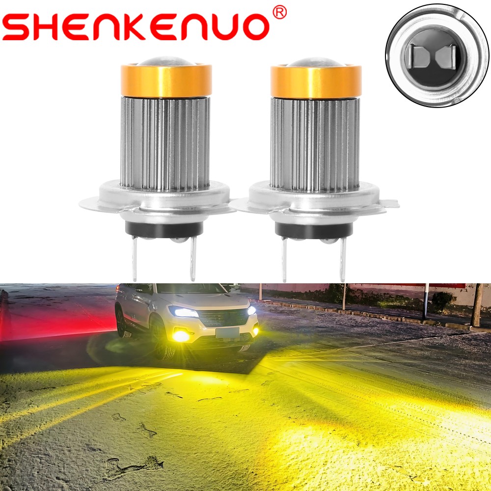 2PC For Yamaha YZF-R6 2006-2009 YZF-R1 LED Headlight H7 Yellow Bulbs