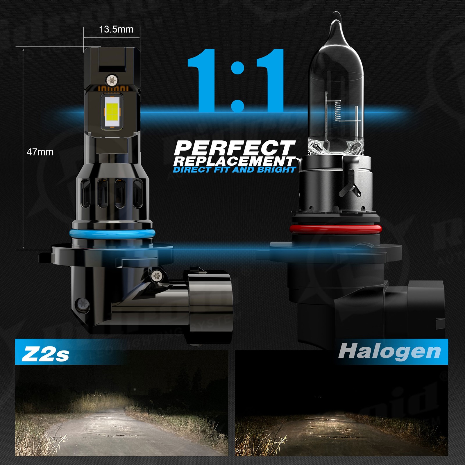 H11 9005 LED Headlight KIT Combo Bulbs 6500K High&Low Beam Super Bright White