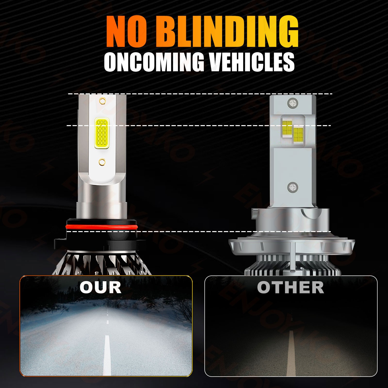9005 H11 LED Headlight KIT Combo Bulbs 10000K High&Low Beam Super Bright White
