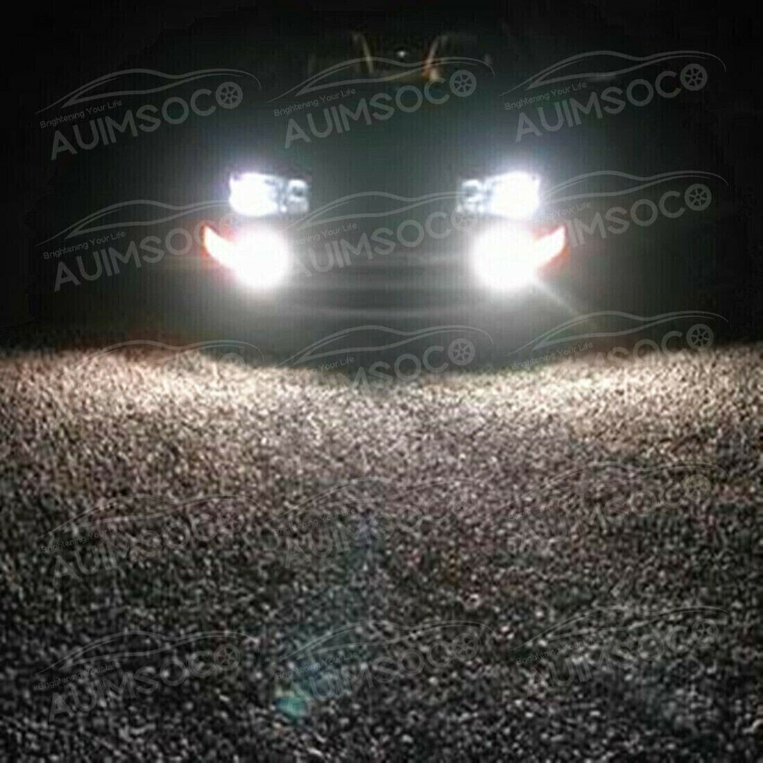 2Pcs H11/H8 LED White Fog Light Bulbs Decoder Error Free Canbus 2-Pack For Cars