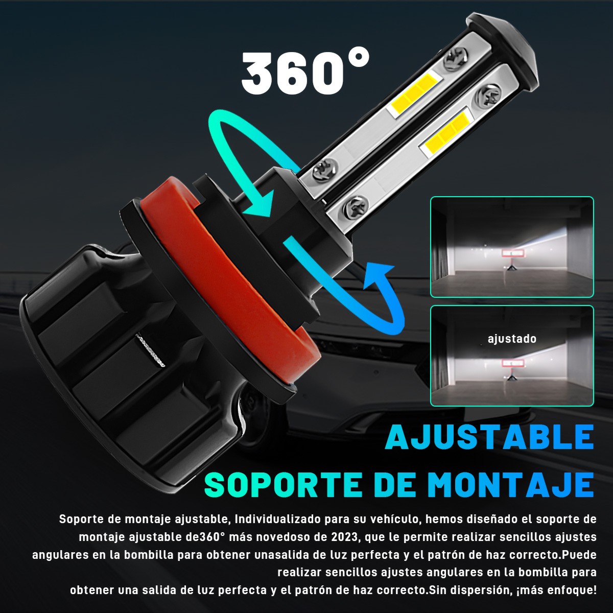 H11 H9 LED Headlight Super Bright Bulbs Kit 8000K White 330000LM High/Low Beam