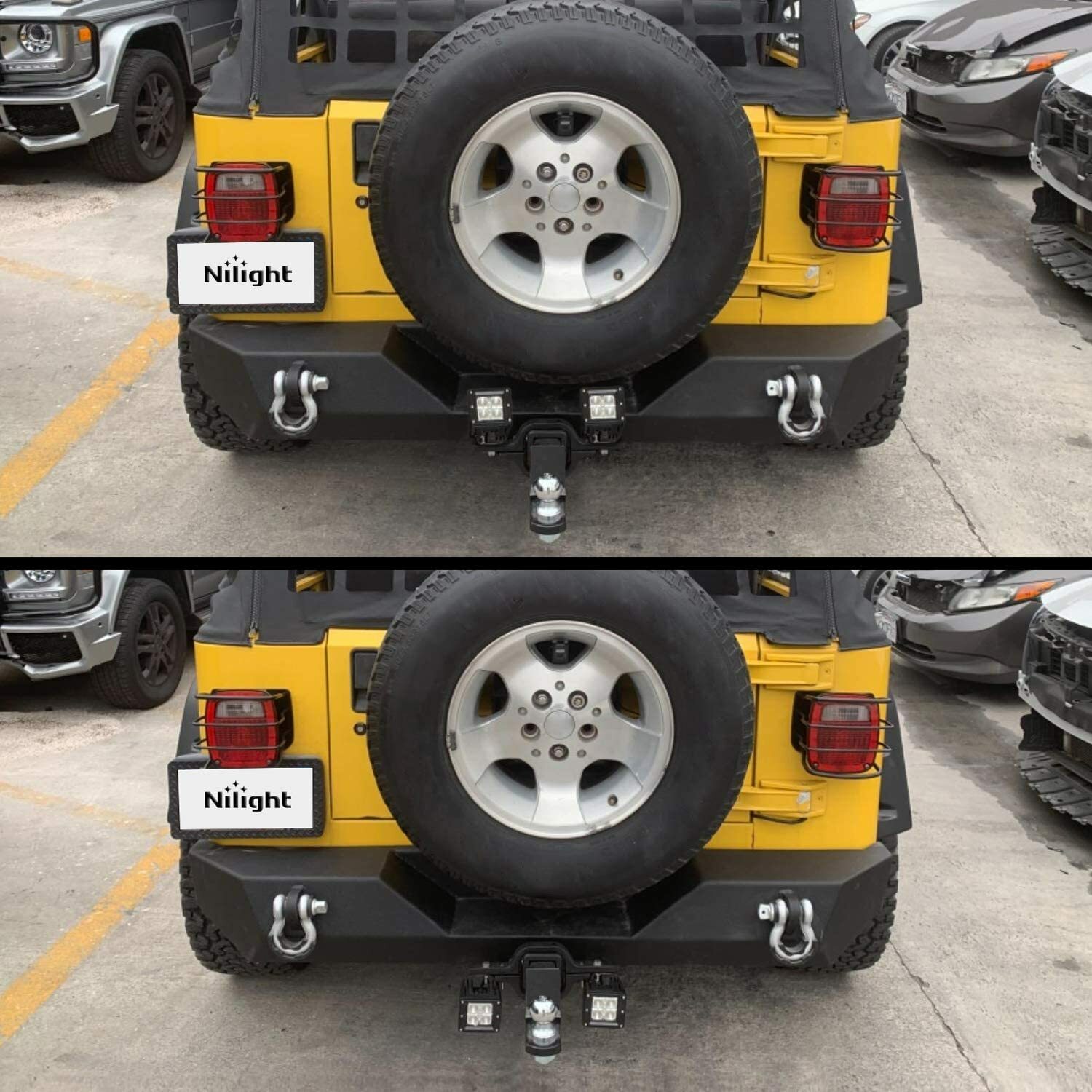 2PCS Tow Hitch Bracket 2.5″-3″ Universal Mounting Kit Reverse LED Work Light Bar