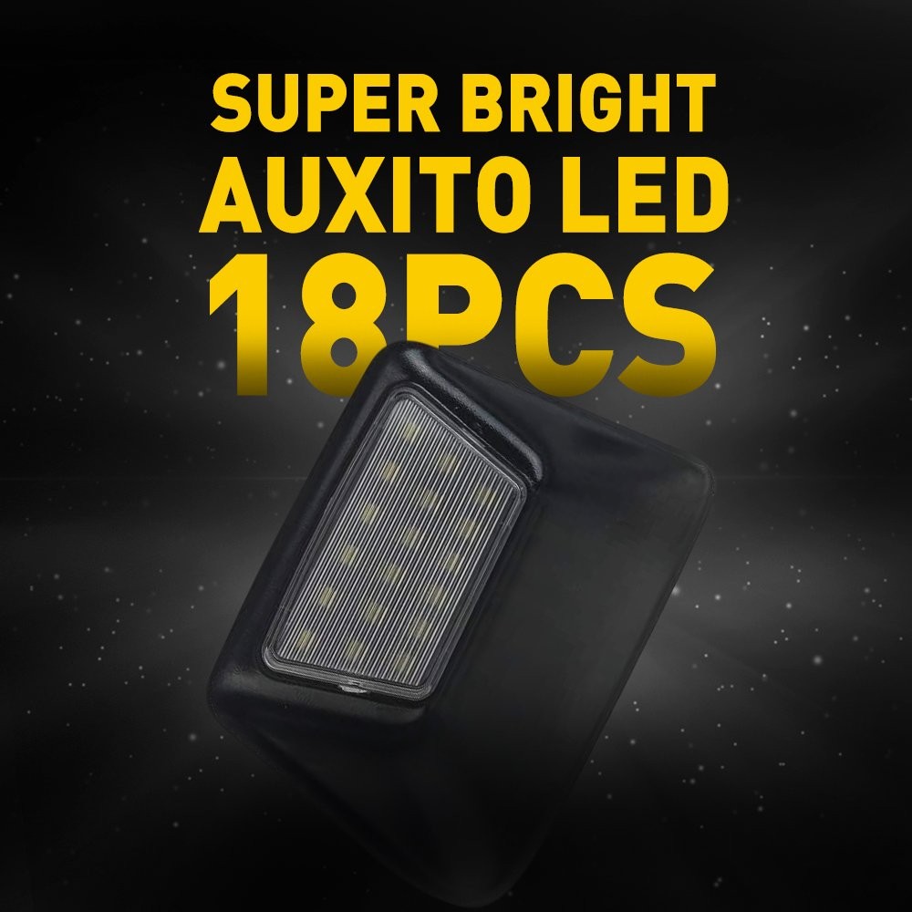 2 PCS White LED 18-SMD License Plate Parking Lights Lamps Super Bright White USA