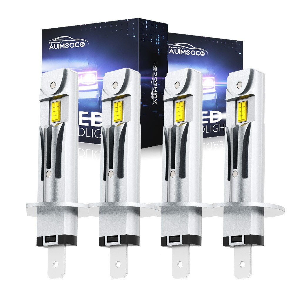 4pcs H1 LED Headlight Bulbs High Low Beam Bright 6500K White CANBUS 330000LM