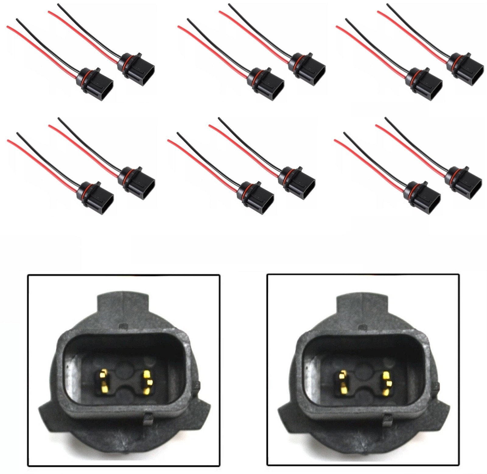 Wire Pigtail Male PSX26W 12278 H28W DRL Light X12 Harness Bulb Connector Plug OE