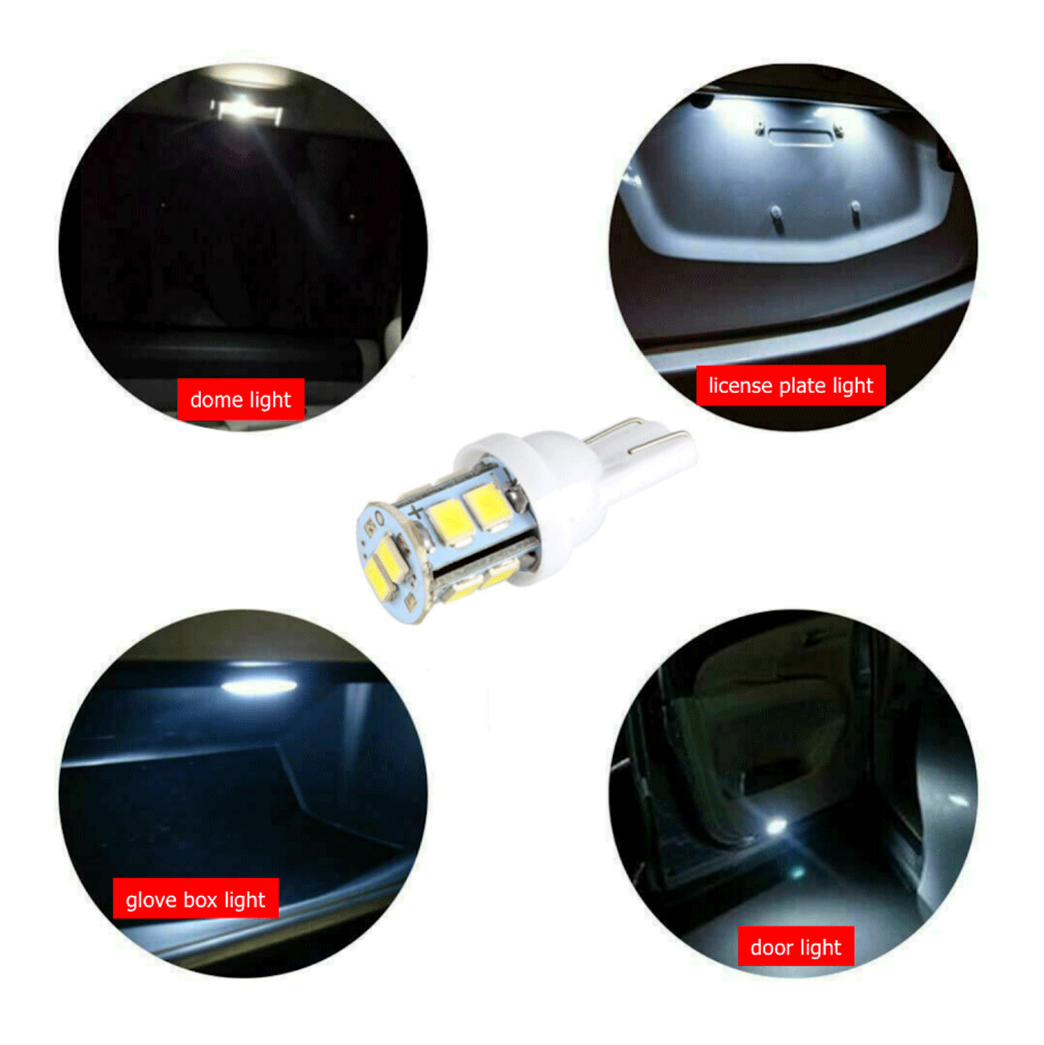 20x LED Interior Lights Bulbs Kit Car Trunk Dome License Plate Lamps 6000K