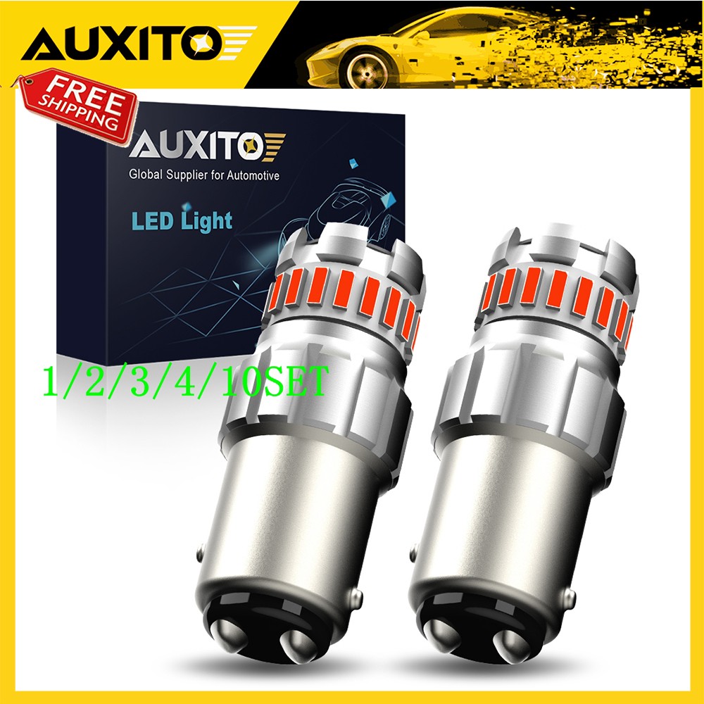 1157 2357 LED AUXITO Brake Tail Stop Light Super Bulbs Bright Red 2F 2/10x