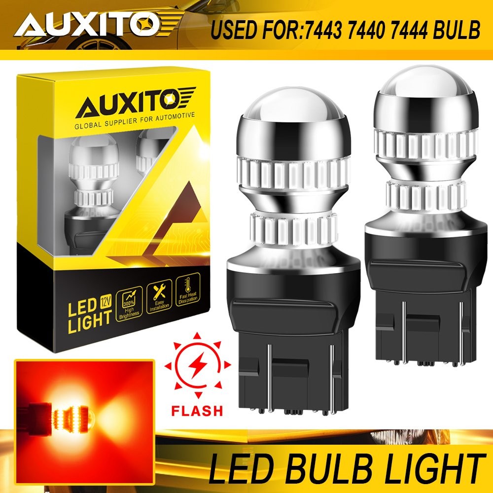 7440 7443 RED Flash Strobe Blinking Brake Tail Stop Light LED Bulb For Honda EKK