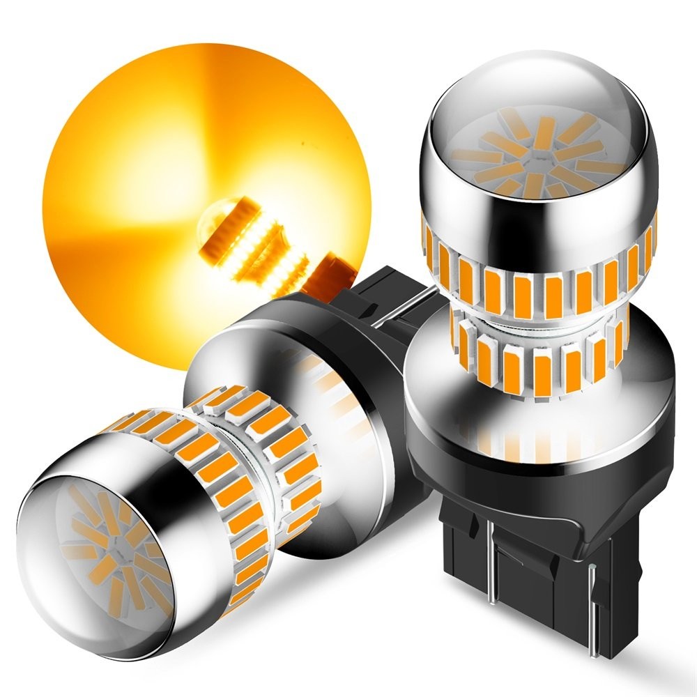 AUXITO 7443 LED Amber Front Rear Turn Signal Blinker Light Bulb Error-Free Pair