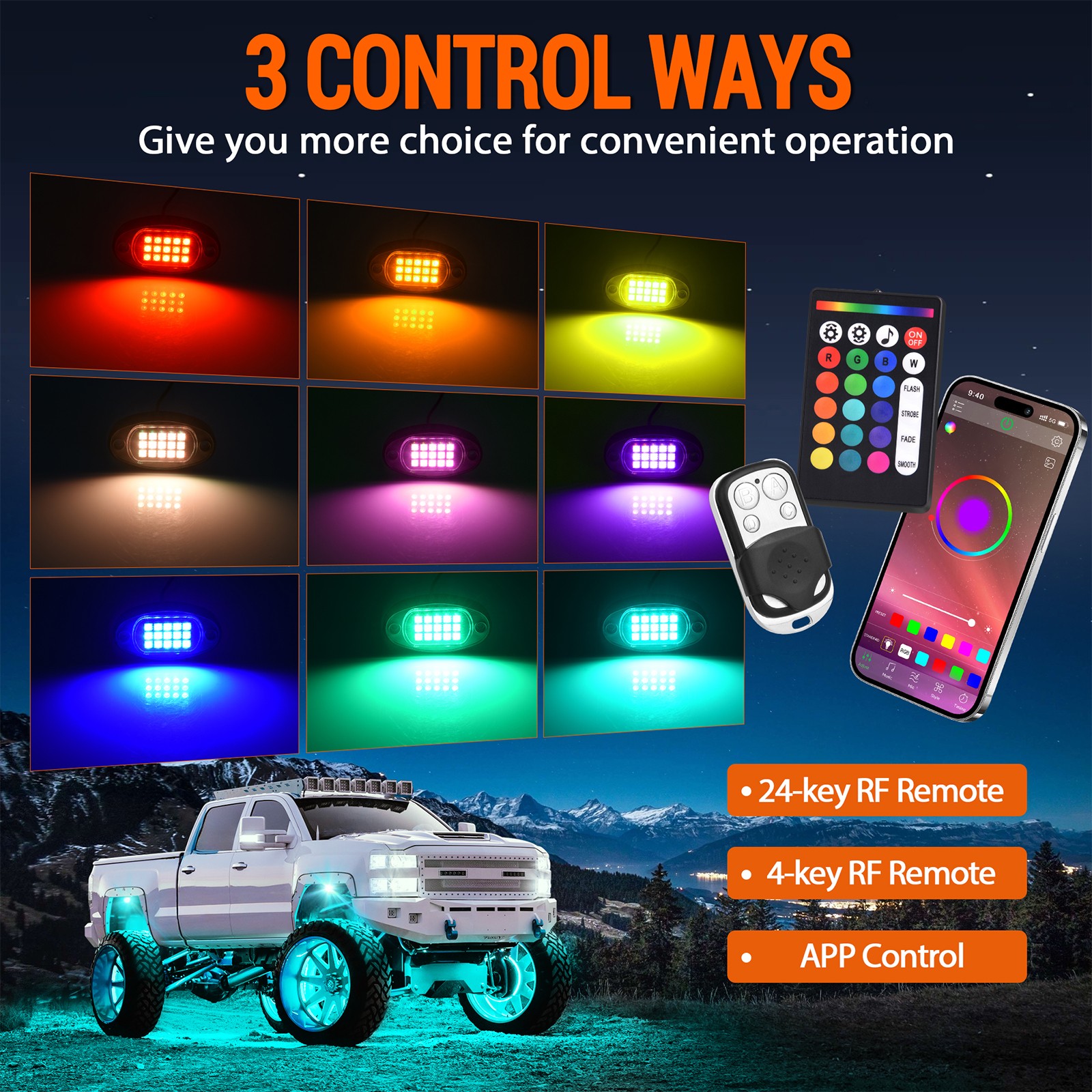 Universal 7 Way RV Trailer Tow Connector to 4 & 5 Pin Flat Adapter Coverter Plug