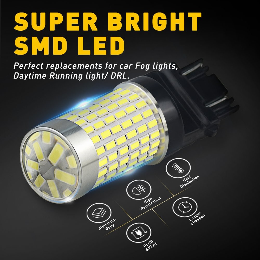 Xenon White 3157 3156 144SMD High Power Reverse Backup LED Daytime RunningLight