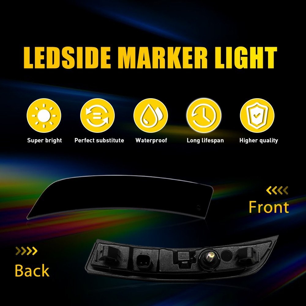 4PC White LED Side Marker Lights For 2022 23 2024 Toyota GR86 ZN8 Subaru BRZ P