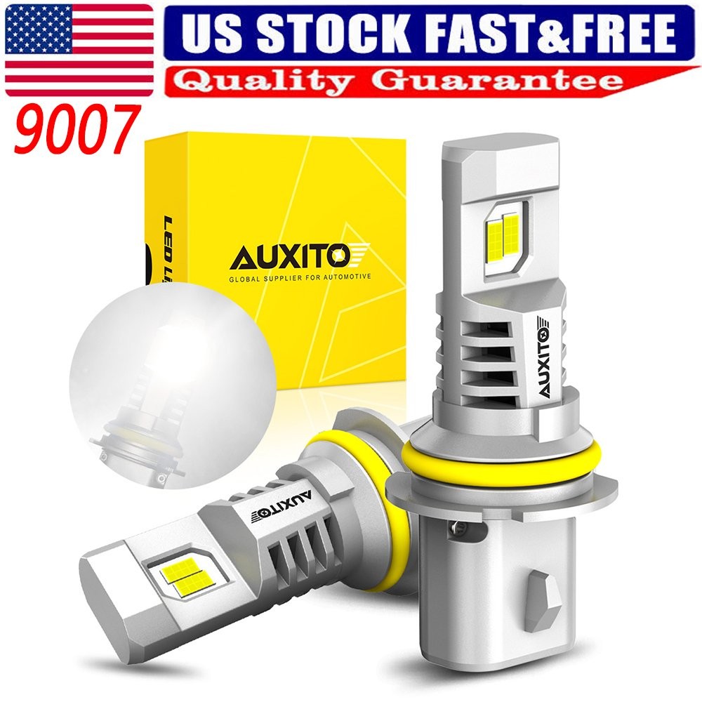 AUXITO 6500K White 9007 HB5 LED Headlight Super Bright High Low Beam CANBUS 2PCS