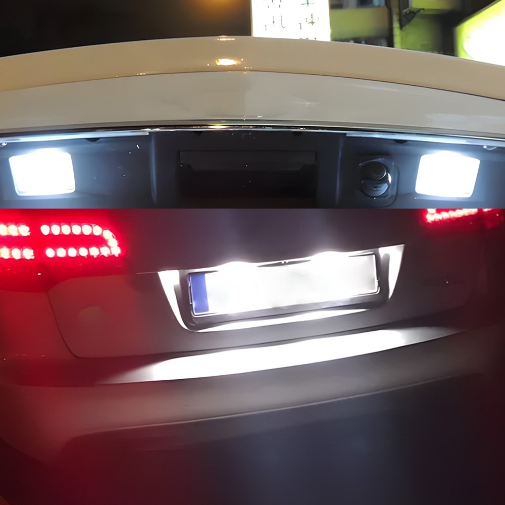 2Pcs Rear LED License Plate Light Lamps For Mercedes Benz C-Class W204 2007-11