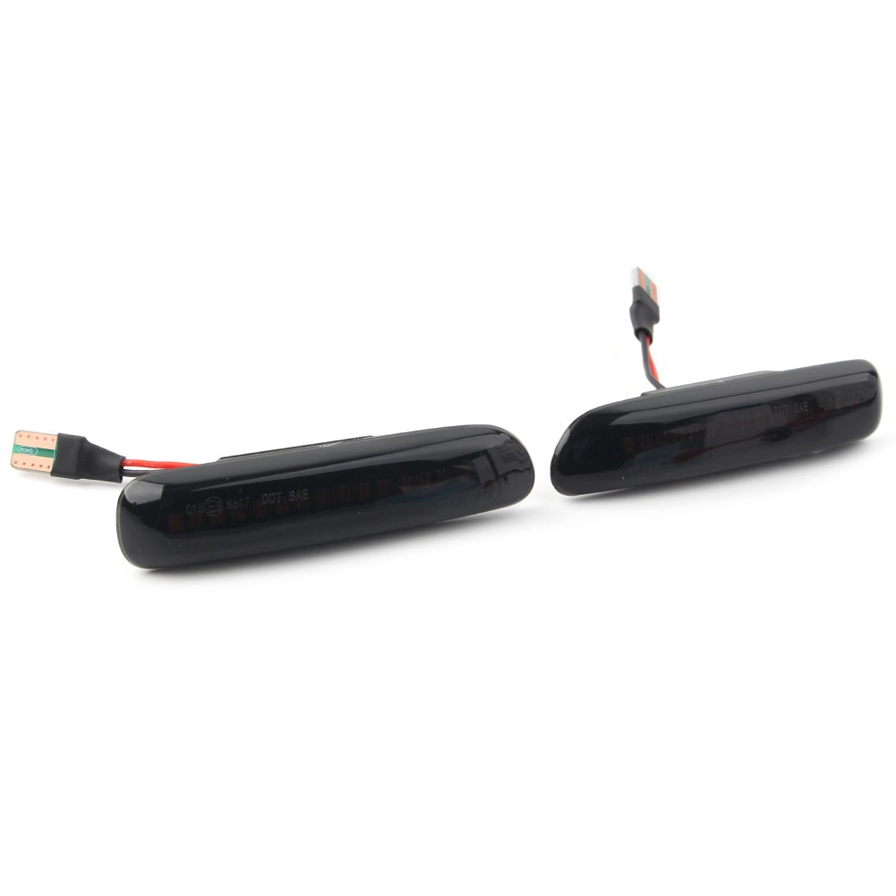 LED Sequential Dynamic Side Marker Turn Signal Light For BMW 3 Series E46 Black