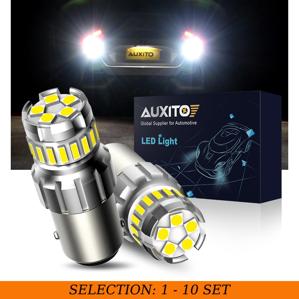 2-20 AUXITO 1157 White LED Stop Turn Signal Brake Tail Light Bulb 2057 2357 7528
