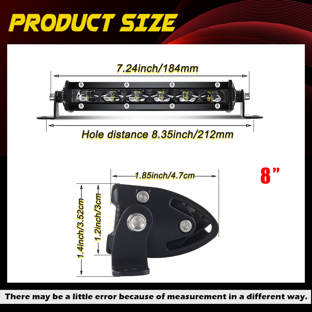 7″14″20″25″32″42″50″ LED Light Bar Combo Driving Truck SUV Offroad Bracket Wire