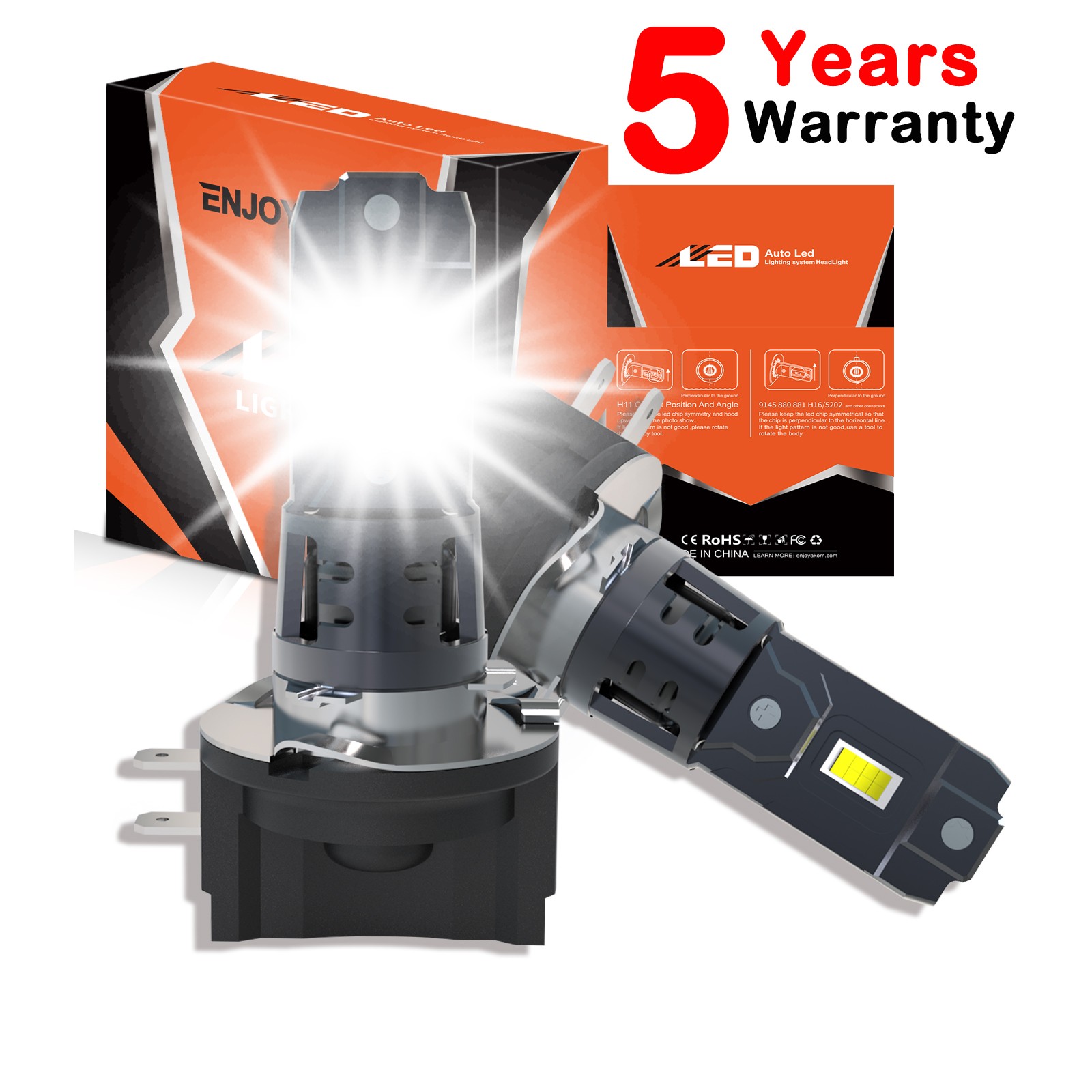 H11B LED Headlight Super Bright Bulbs Kit 6500K Xenon White 330000LM LOW BEAM 2x