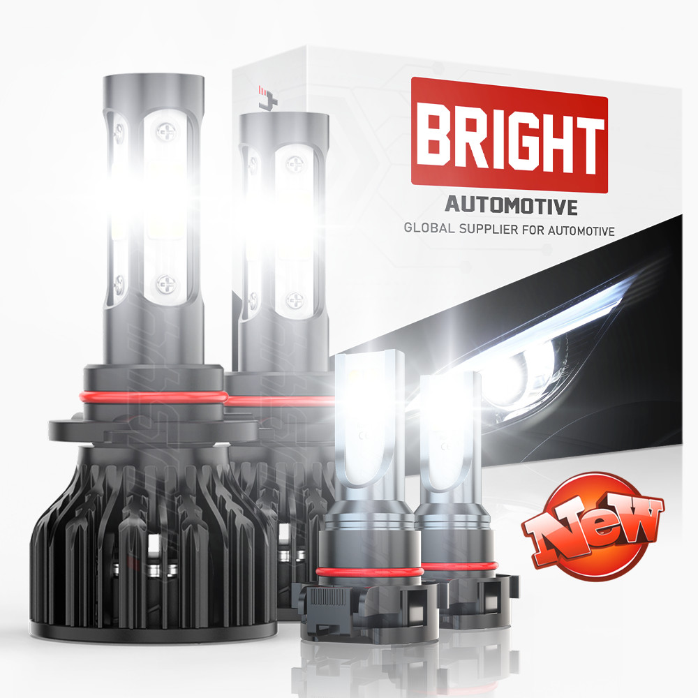 For Jeep Cherokee 2014-2015 9012+H16/5202 LED Headlights + Fog Light Bulb Combo