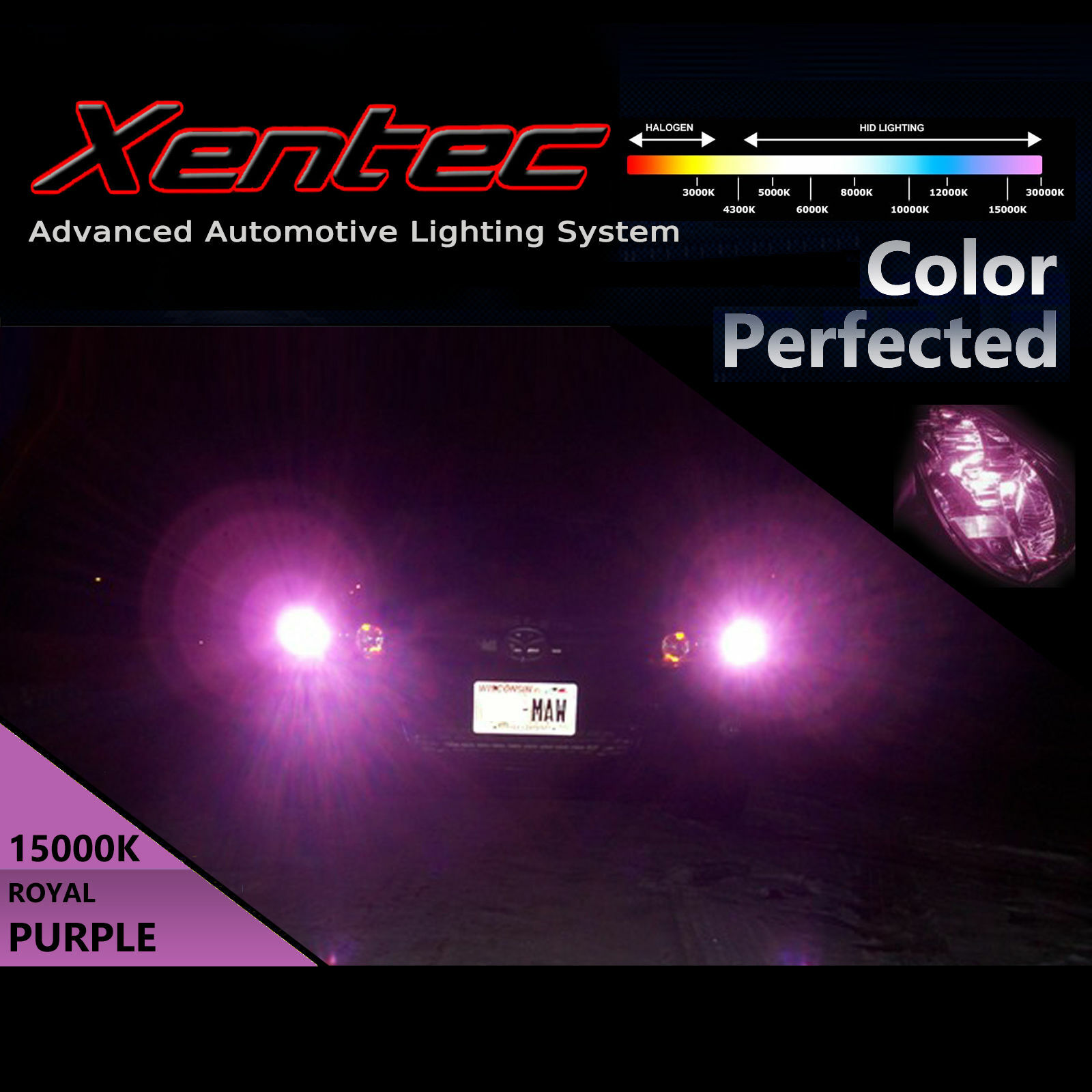 Xentec Xenon Fog Light HID Kit H10 9145 9140 9045 2000K 3000K 5000K 6000K 8000K