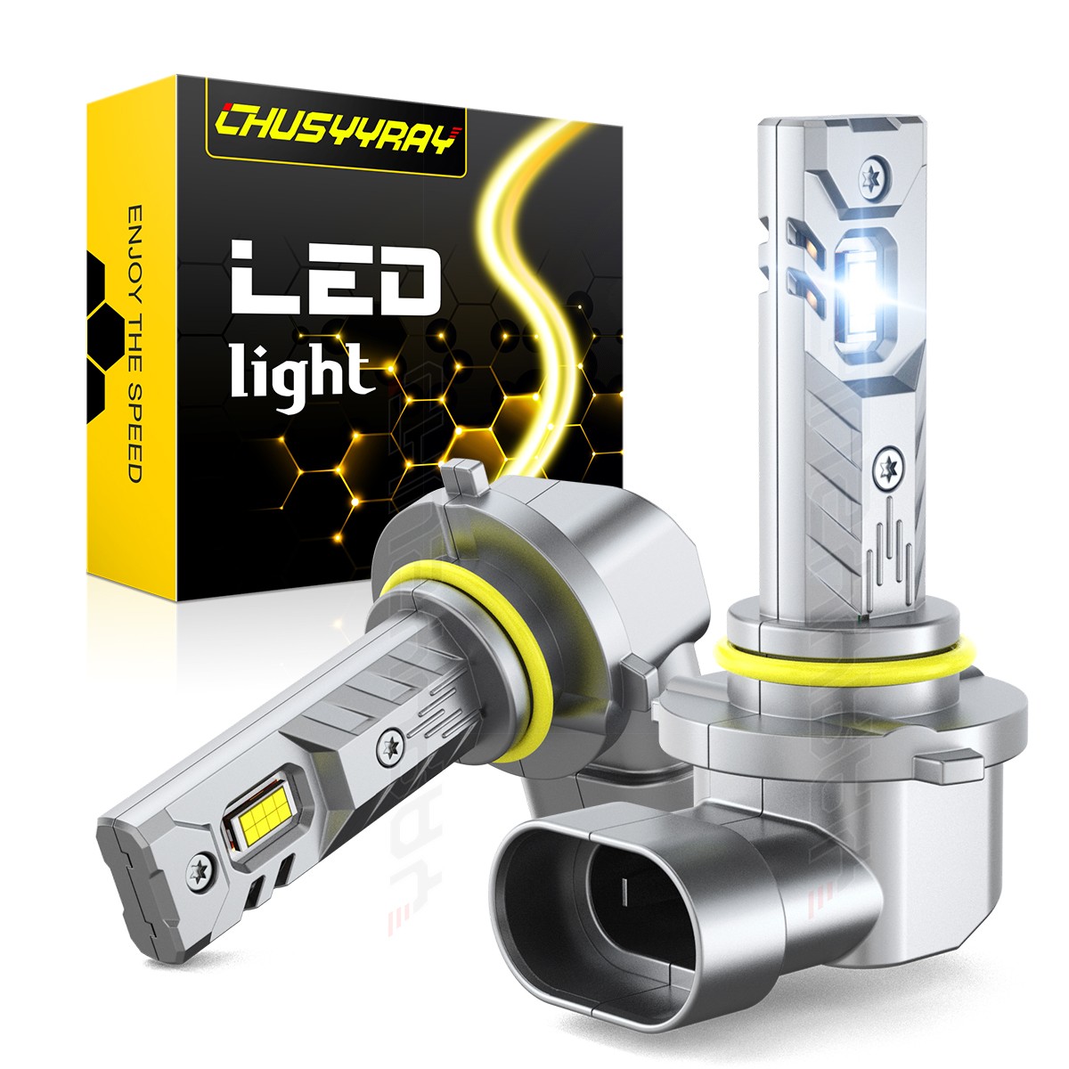 2-Sides HB3 9005 LED Headlight Super Bright Bulbs Kit White 6500K High Beam 2026