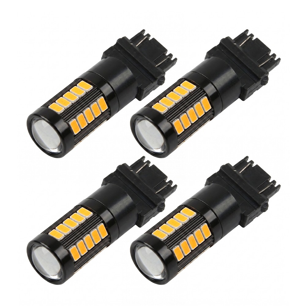 4x 3157 3156 33-LED Turn Signal Parking DRL Light Bulbs Brake Lamp Amber Yellow