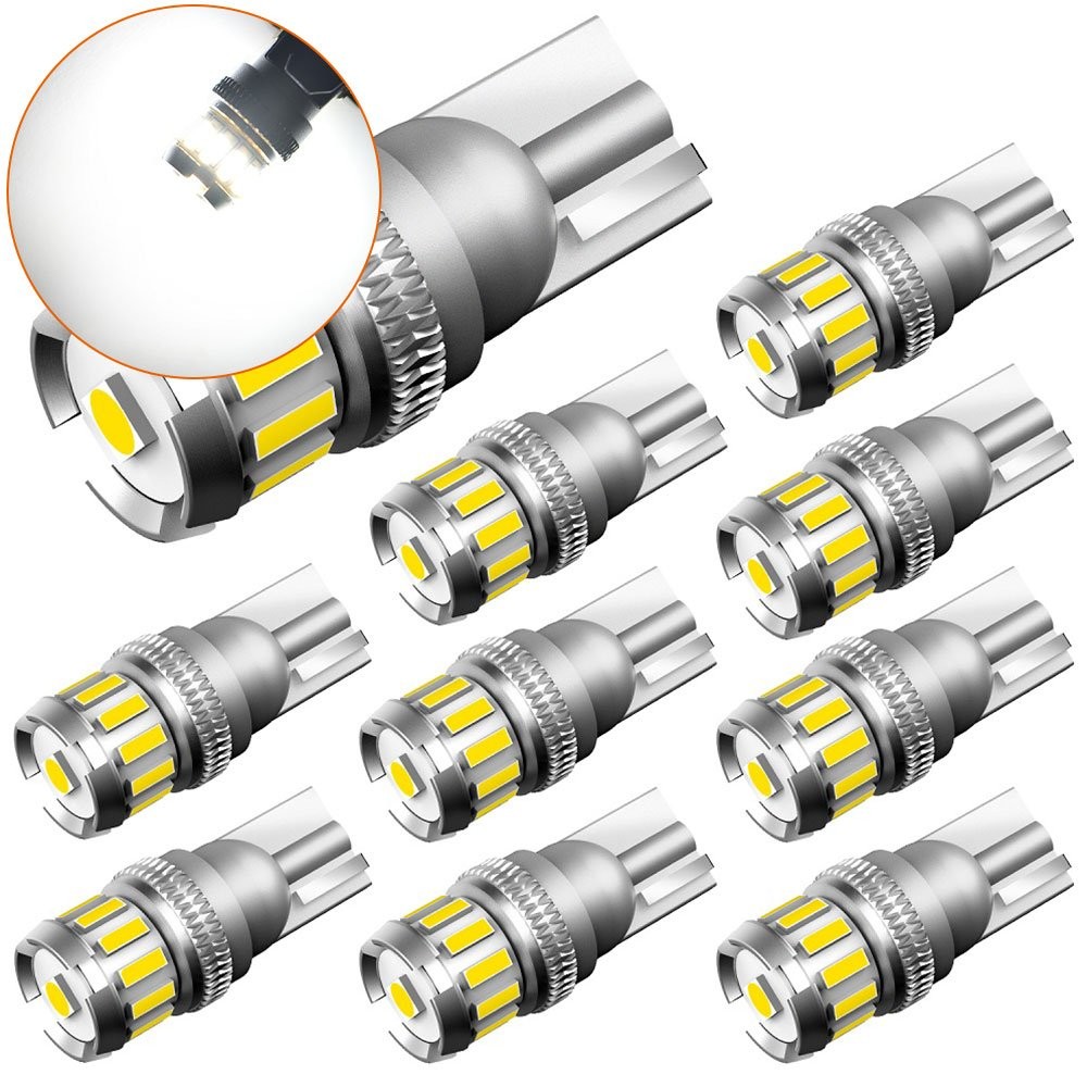 Led T10-3030-smd Canbus Free Error Car License Plate Light Side Wedge Lamps A