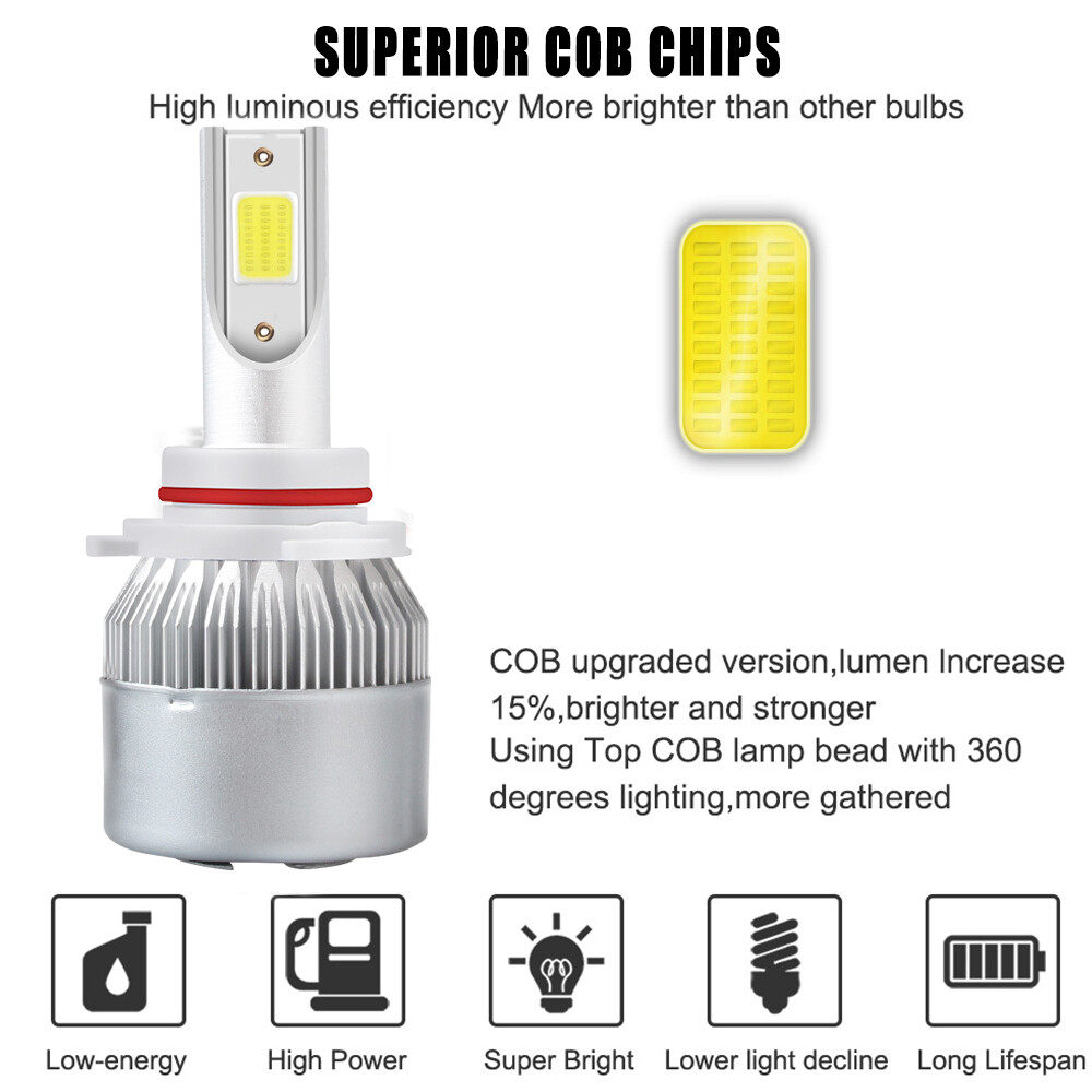 Combo 9005 9006 Ice Blue 8000K 60000LM LED Headlight Kit Bulb High Low Beam QQ47