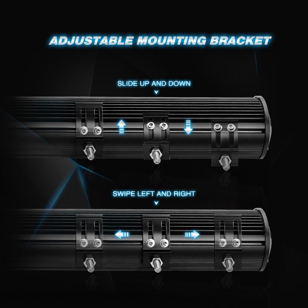 Nilight 15″ Inch 216W Flood Spot LED Light Bar for Jeep Trucks Off-Road Boat 4WD