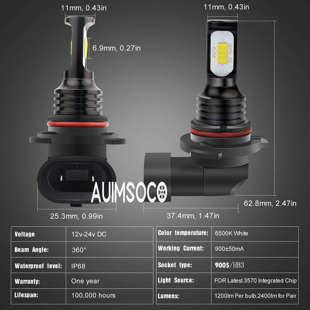 For BMW 325i 325is 325iX 1989-1991 6PCS LED Headlight Fog Light Bulbs Direct Fit