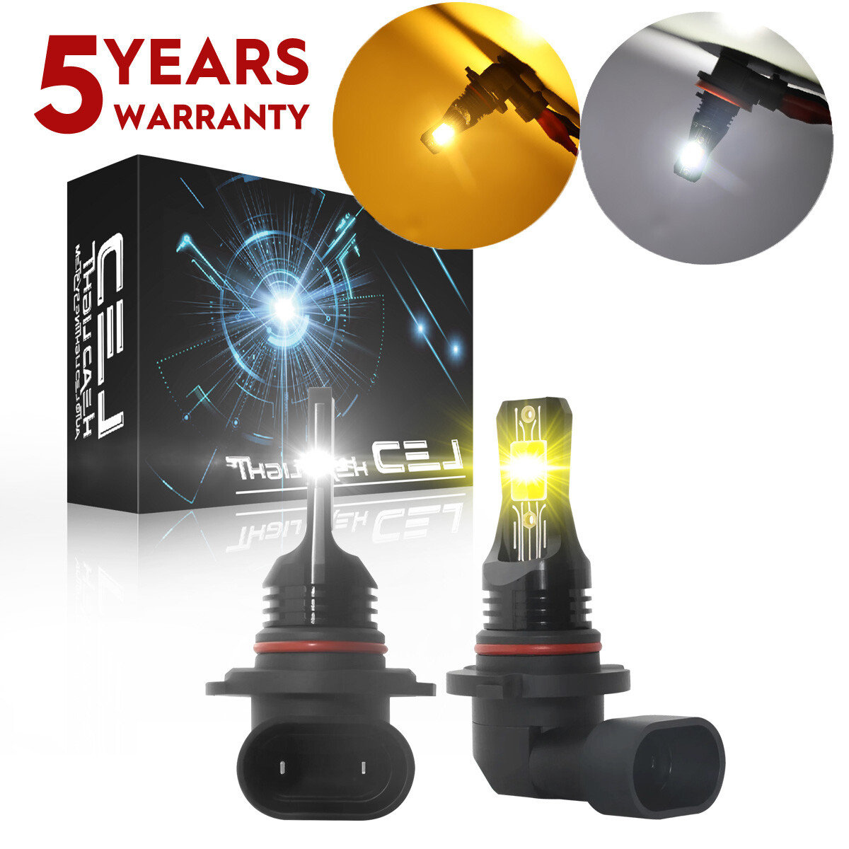 For Chevy Silverado 1500 2500 HD 2003-2005 2006 6000K& 3000K LED Fog Light Bulbs