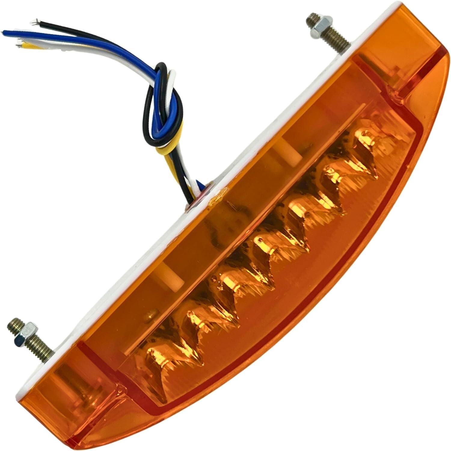 10- Amber 21 LED Side Marker Clearance Light Rectangle 12V Truck Trailer Camper