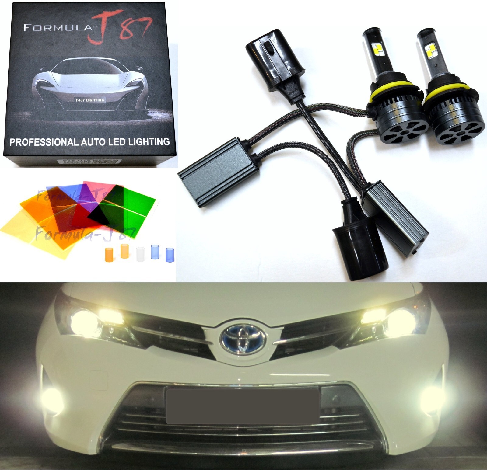 LED Kit F15 140W 9007 HB5 4300K Stock Two Bulbs Head Light Plug Play Replacement