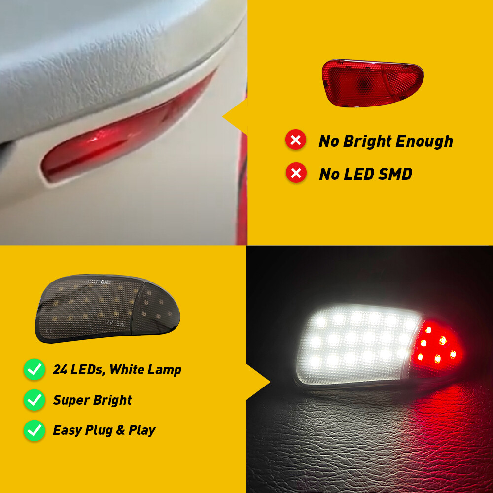 smoked LED Panel Door Interior Courtesy Light Pair Lamp For 1997-2003 Ford F150