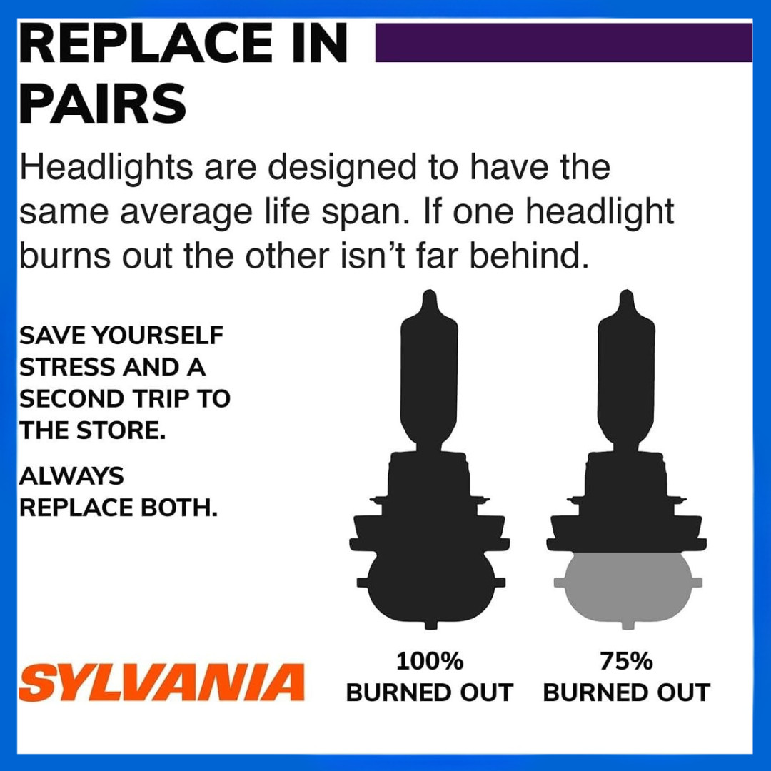 SYLVANIA H11 XtraVision Halogen Headlight Bulbs 2PK High/Low Beam Fog Light