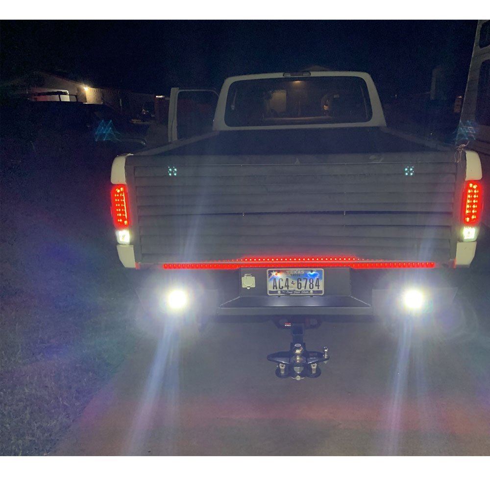 2x 5″ Flush Mount LED Work Light Bar Spot Pods Backup Reverse Fog Offroad & Wire