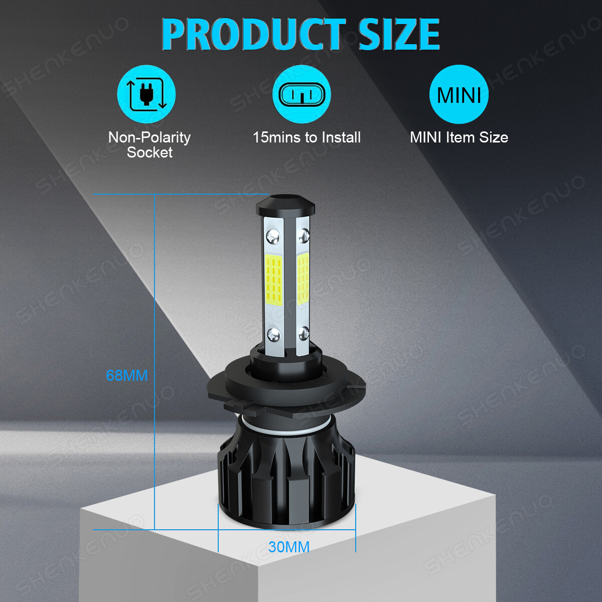 For Yamaha Yzf R1 2004-2004 Pair H7 LED Headlight High/Low Bulbs Kit 6000K White