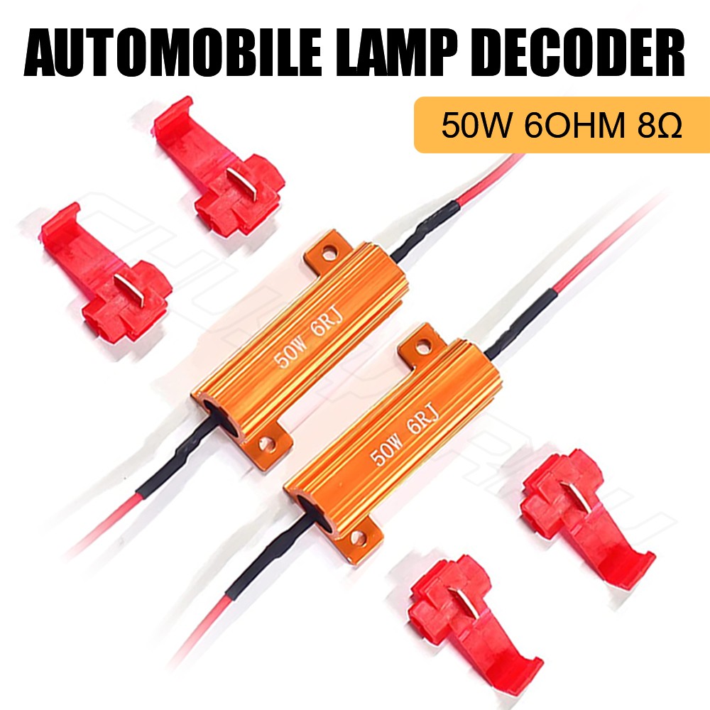 LED Load Equalizer 50W 6Ohm Resistor 7443 Rear Turn Signal Hyper Flash Canceler