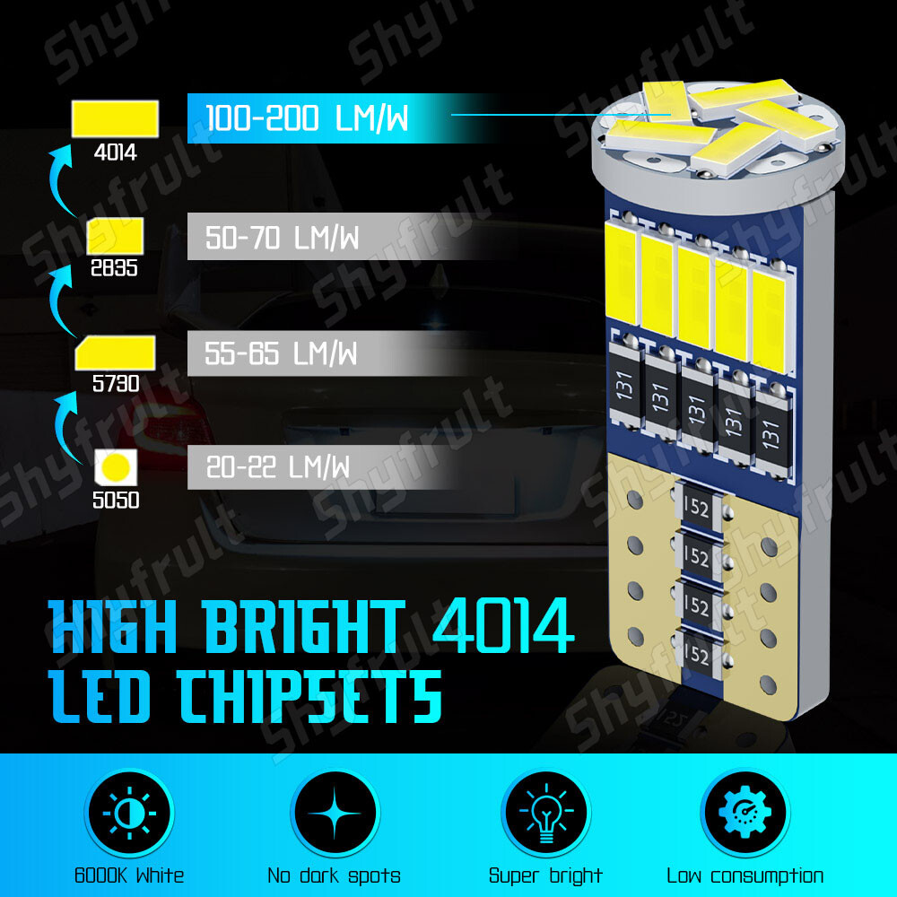 10 Bright LED Bulbs for Yamaha 4SV-84347-00-00 (12V-5W) Mini Taillight BULB