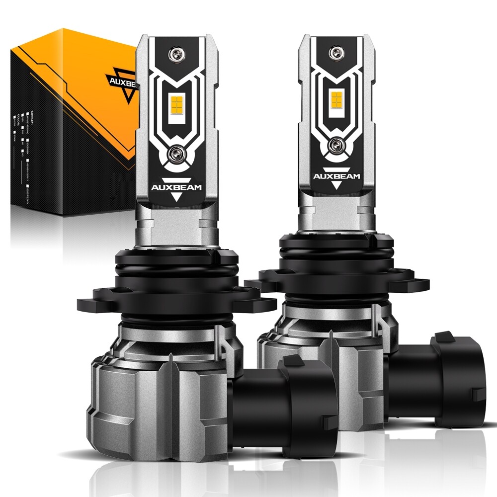 AUXBEAM 9005 H11 6500K 28000LM LED Headlight Hi/Low 9006 3000K Fog Bulbs 3Pairs