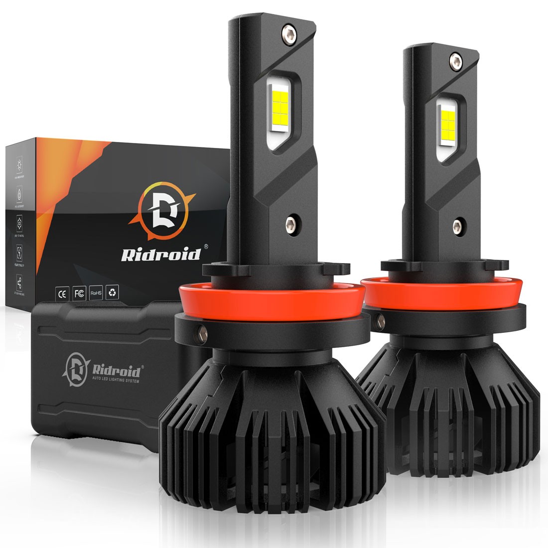 H11 LED Headlight Super Bright Bulbs Kit 6500K White 240000LM High/Low Beam