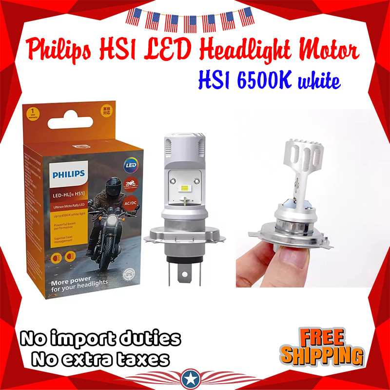 Philips HS1 LED Motorcycle Headlight Bulb 6500K White 12V PX43t 11636UMRX1