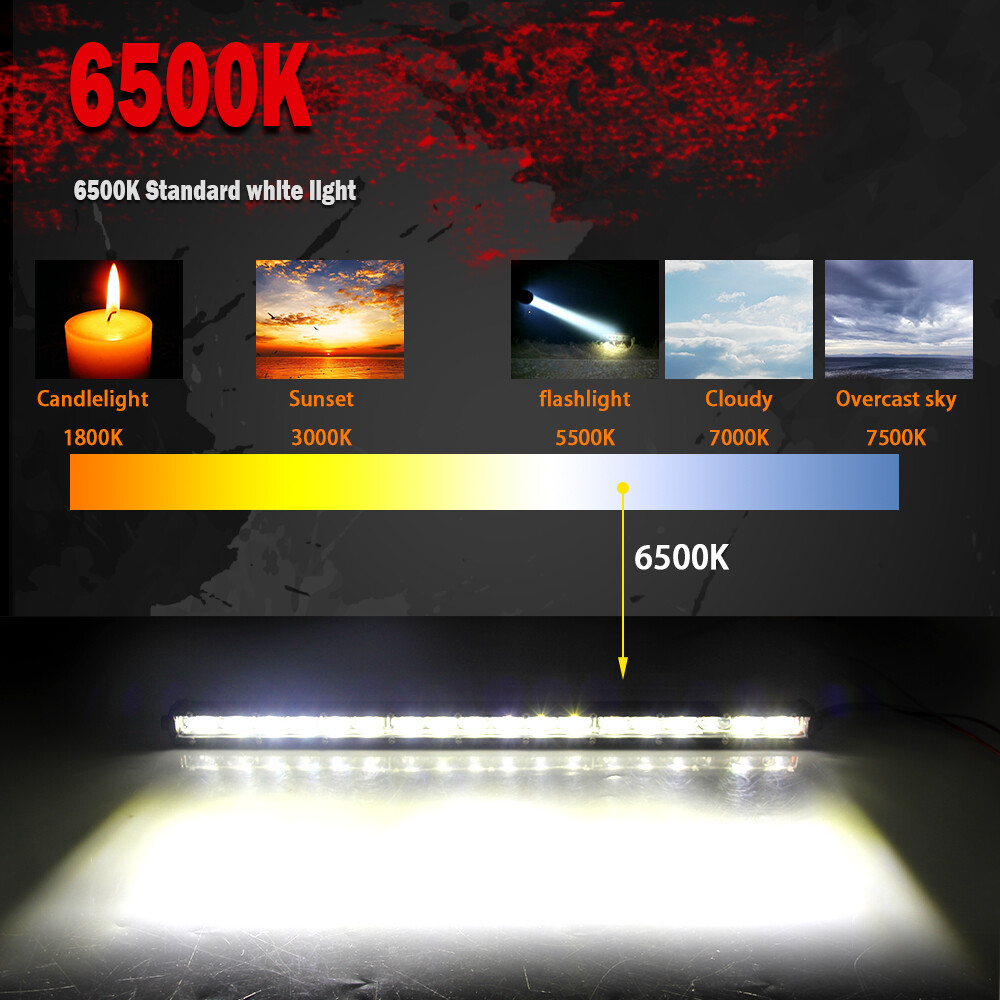 10″20″30″38″40″52″ Slim LED Light Bar Spot Flood Bumper Offroad Truck ATV Fog