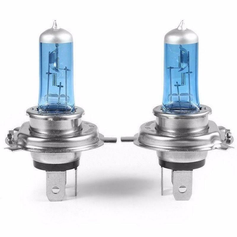 2x H4/9003/HB2 Halogen 60/55W 12V Low/High Beam Car Headlight Bulb White Glass